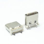 Type-C 14pin female seat with post SMD
